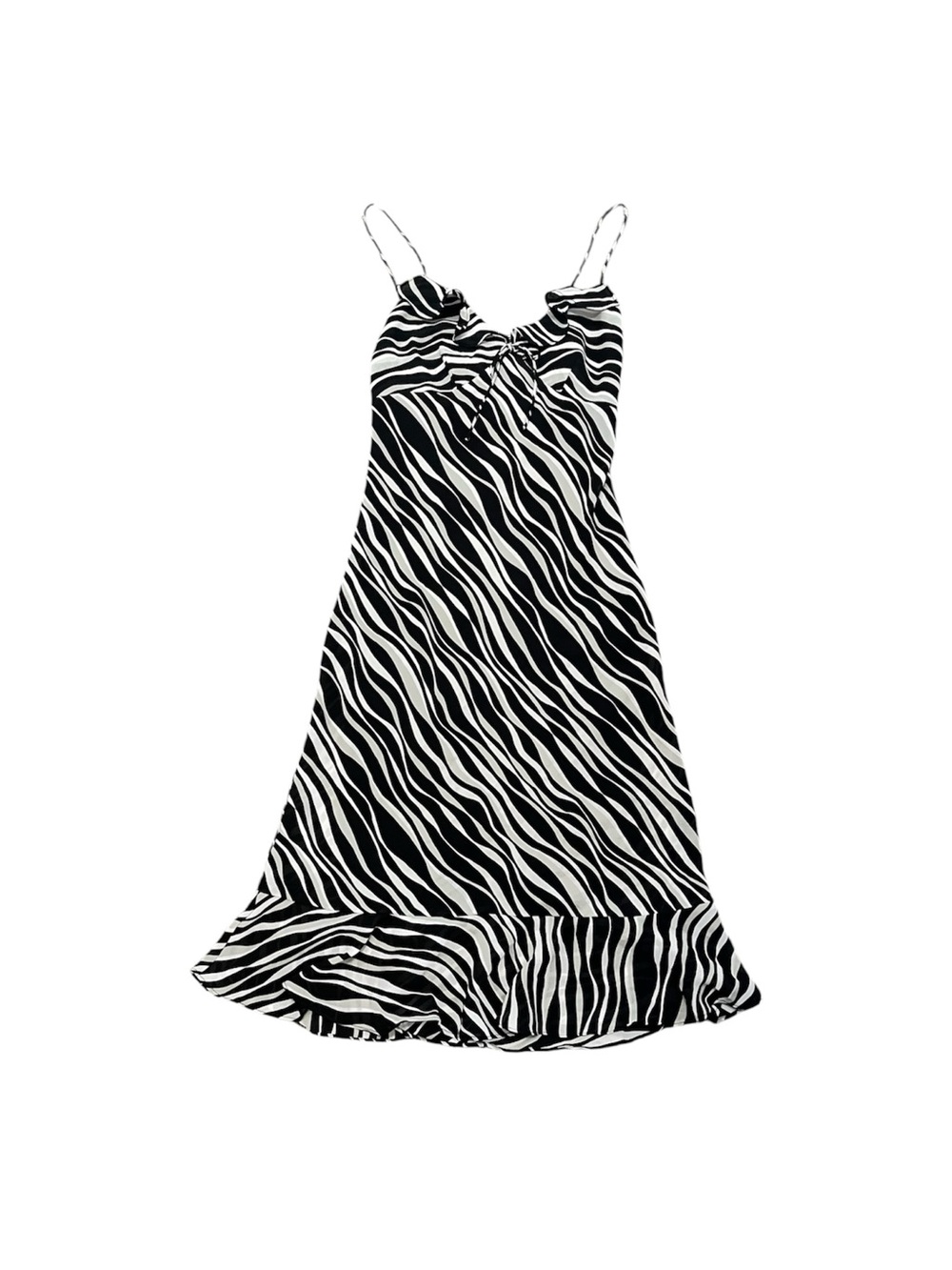 Express Black & White Zebra Print Slip Dress